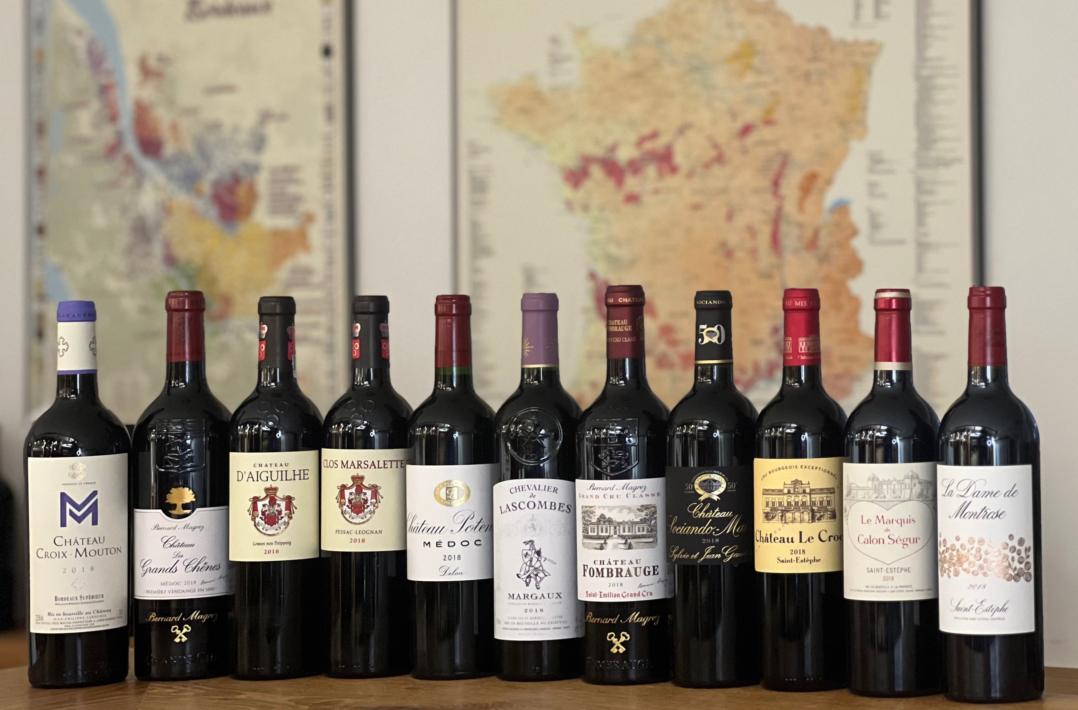 Degustace červených vín z Bordeaux